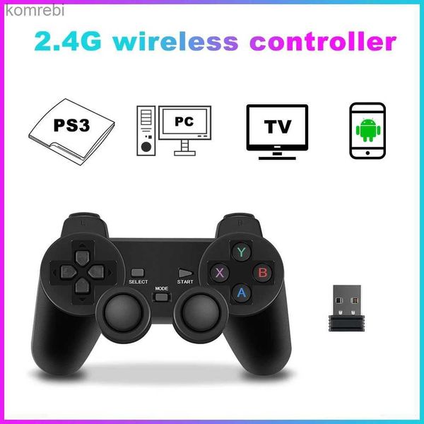 Controladores de juegos Joysticks Controlador inalámbrico 2.4G con joystick 360 para PS3/consolas de videojuegos/PC/TV Box/ordenador portátil Gamepad para disco duro para juegos Batocera L24312