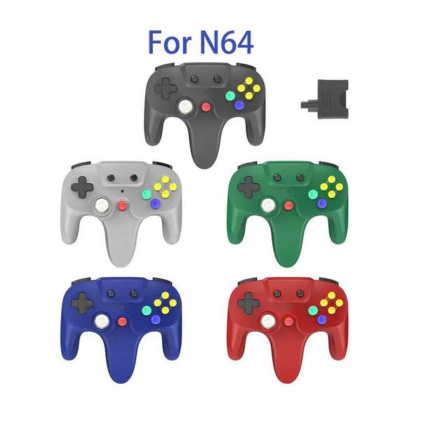 Controladores de juegos Joysticks 2,4G Gamepad inalámbrico para controlador N64 Gamepad para consola Nintend 64 juegos mando a distancia accesorios de juegos HKD230831