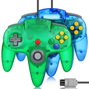 Contrôleurs de jeu Joysticks 2 paquets contrôleur N64 classique Rerto N64 manette de jeu à distance pour système de jeu vidéo console N64 HKD230831