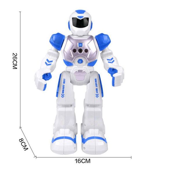 Controladores de juego Joysticks 26CM GRANDE RC Robot de control remoto Acción inteligente Caminar Cantar Figura de baile Sensor de gestos Juguetes Regalo para niños