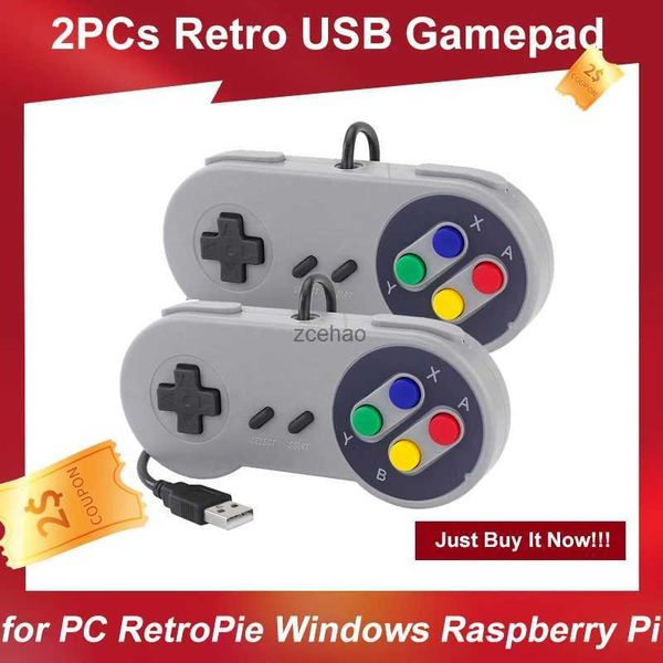 Gamecontroller Joysticks 2PCs USB Gamepad Retro Gaming Joystick Wired Controller für Linux SNES Game PC NESPi RetroPie Windows Raspberry Pi 4B 3B+ 3B