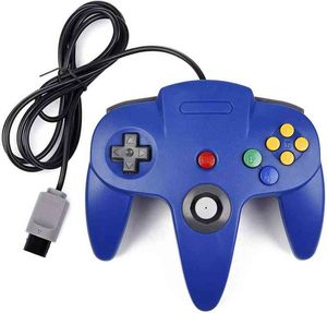 Contrôleurs de jeu Joysticks 64 Manette filaire pour console 64 N64 Bleu T220916