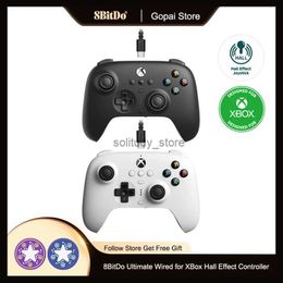 Game Controllers Joysticks 8 Bitdo Ultimate Wired Gamepad Hall Effect Joystick voor Xbox Series Series S X Xbox One Windows 10 11 voor Microsoft Controller Q240407