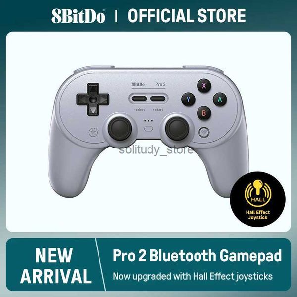 Contrôleurs de jeu joysticks 8bitdo new Pro 2 Bluetooth Gaming Board avec effet Hall Joystick adapté aux commutateurs PCS macOS Android Steam Deck et Fubon PI Q240407