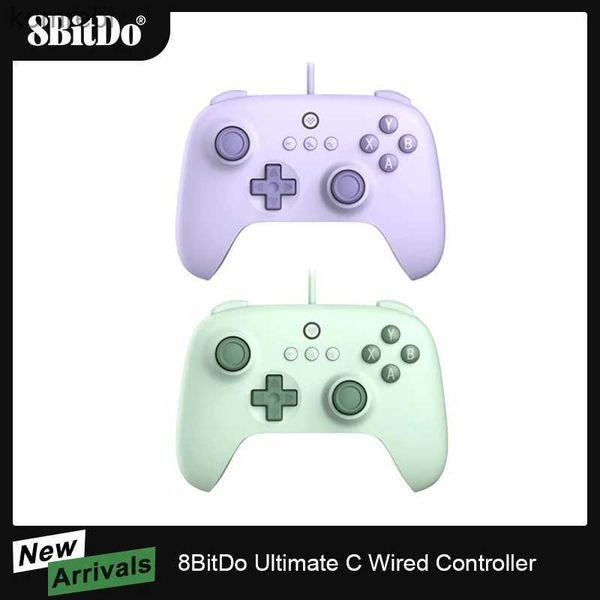 Controladores de juegos Joysticks AKNES 8BitDo Ultimate C Controlador de juegos con cable Gamepad Joystick para PC Windows 10 11 Steam Deck Raspberry Pi Accesorio para Android L24312