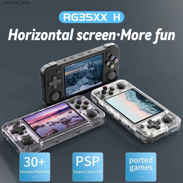 Contrôleurs de jeu joysticks anbernic rg35xx h Retro Handheld Game Console 3.5inch IPS Screen Linux System Video Game Player 64G 5500+ Game Plug Play Gifty240322