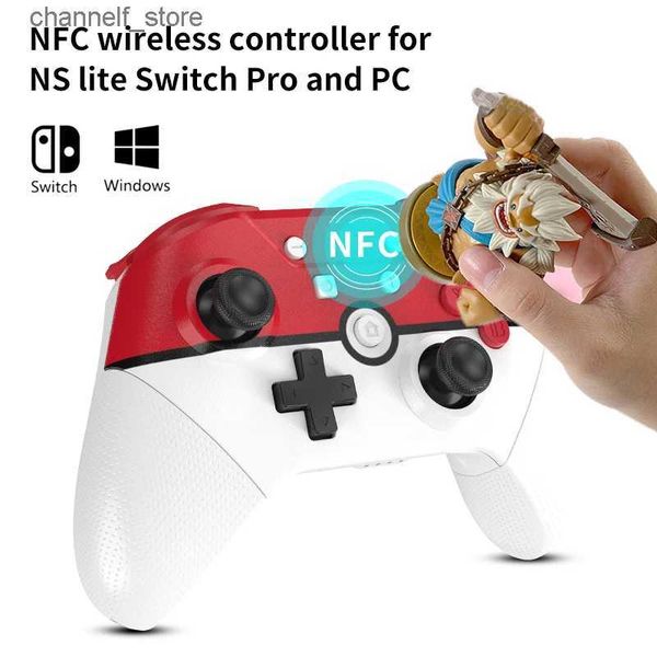 Contrôleurs de jeu Joysticks Aolion Contrôleur de jeu Bluetooth sans fil pour Nintendo Switch Pro NS Lite PC NFC Turbo 6 axes Doublemotor 3D Joysticks GamepadY240322