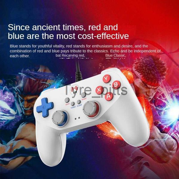 Contrôleurs de jeu Joysticks Beitong BD2E Version filaire Vibration Remote Sensing Contrôleur USB Convient pour PC Version ordinateur Steam Home Game Controller x0727