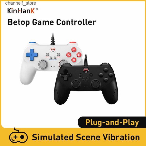 Controladores de juegos Joysticks BETOP D2E Gamepad con cable para /PC/TV Box//Steam/Super Console X Mini Pc Controlador de juegos Mango con cable Conexión USB JoypadY240322