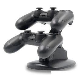 Contrôleurs de jeu Joysticks Bleu Blanc Emballage pour 22 couleurs PS 4 Contrôleur sans fil Console de choc Bluetooth GamePad P4 Playstation OTF3T