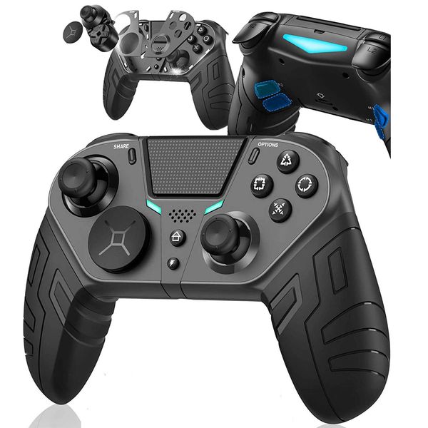 Controladores de juego Joysticks Controlador inalámbrico compatible con Bluetooth para consola EliteSlimPro Gamepad con botón trasero programable Compatibilidad con PC Joypad 230518