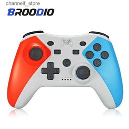 Controladores de juegos Joysticks BROODIO Gamepad inalámbrico Bluetooth para Nintendo Switch Pro Consola de mando de videojuegos Controlador de joystick USB para consola Switch 6-AxisY240322