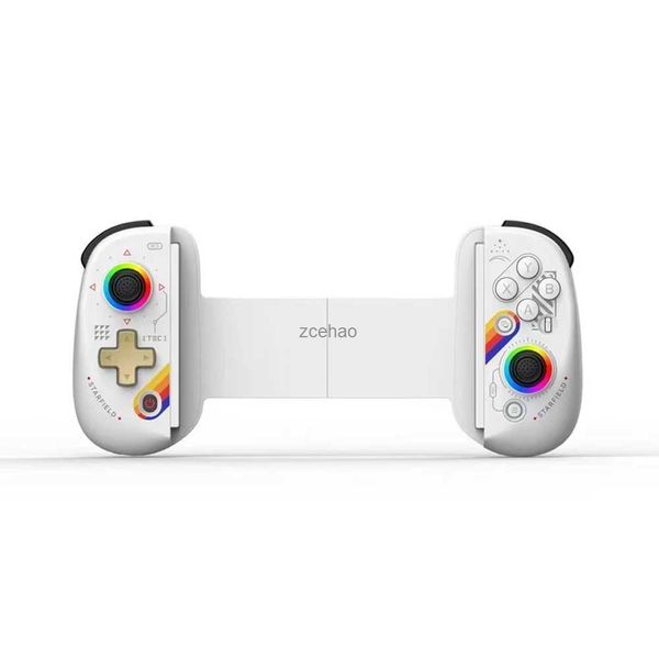 Contrôleurs de jeu Joysticks BSP D8 RGB contrôleur de tablette poignée sans fil pour commutateur jeu Bluetooth étirement Joystick pour P3 P4 Android IOS manette