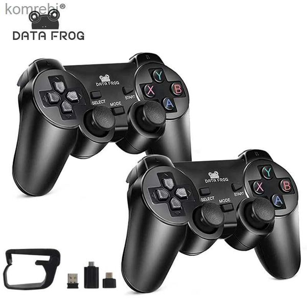 Contrôleurs de jeu Joysticks DATA FROG 2 joueurs 2.4G contrôleur de manette de jeu sans fil pour Android smartphone Joystick pour PC Joypad avec convertisseur OTG L24312