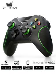 Game Controllers Joysticks Data Frog 24GHz draadloze GamePad Joystick Control voor dubbele trillingscontroller PCPS3steam Xbox 230518