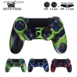 Controladores de juegos Joysticks Data Frog Funda protectora de silicona para Playstation 4 Controlador delgado Empuñaduras para pulgar Tapas de joystick para accesoriosY240322