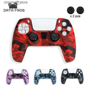 Contrôleurs de jeu Joysticks DATA FROG Coque en silicone pour PlayStation 5 Housse de protection Skin Joystick Thumb Stick Grips Cap pour ControllerY240322