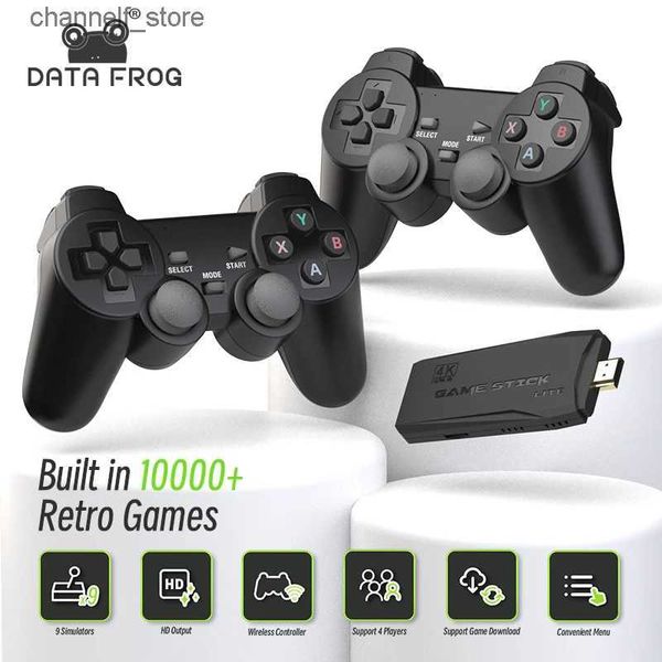 Controladores de juegos Joysticks DATA FROG TV Consola de videojuegos Controlador inalámbrico Construido en 10000 juegos 4K Compatible con HDMI Consola retro Compatible con PS1/GBA/FCY240320