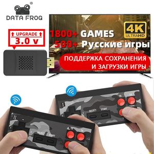 Game Controllers Joysticks Data Frog USB Draadloze Handheld TV Video Console Ingebouwde 1800 NES 8 Bit compatibel Retro Dual Gamepad 230731