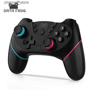 Gamecontrollers Joysticks DATA FROG Draadloze controller Compatibel-Nintendo switch Verstelbare Turbo met 6-assige vibratie Gamepad voor PC/NS Lite ConsoleY240322