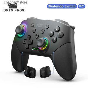 Game Controllers Joysticks Data Frog Wireless Switch Pro Controller voor Switch/Switch OLED Programmeerbare joystick voor PC Gamepad voor Switch Lite Controllery240322