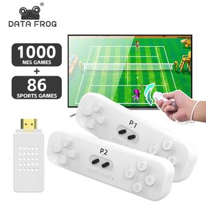 Contrôleurs de jeu Joysticks Data Frog Y2 Fit 4K Stick Console de capteur de croissance vintage avec 1000NES TV sans fil Vidéo dentaire 231120