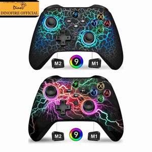 Gamecontrollers Joysticks Dinofire Wireless Pro Controllers voor Nintendo Switch Gamepad met coole LED/Turbo/Trilling/Motion Remote voor Android/IOS/PCY240322