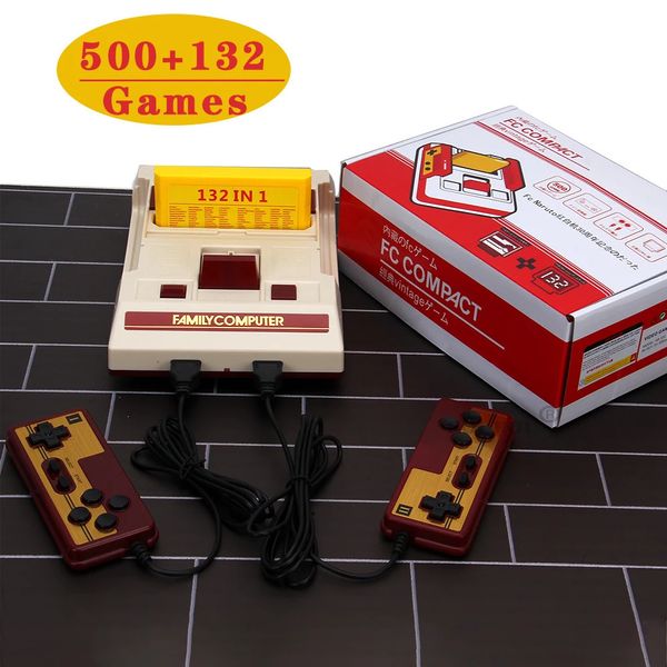 Contrôleurs de jeu Joysticks Drop Mini 8 bits Rétro Classique AV TV Console de jeu vidéo Famille Joueurs de jeu portables pour FC Game Compact avec 632 jeux 231025