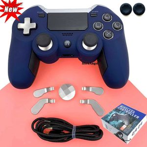 Contrôleurs de jeu Joysticks Drohipping Contrôleur sans fil pour 4 Elite Bluetooth Gamepad Press Panel Double Vibration 3,5 mm ou 4 touches commutables Joystick YQ240126