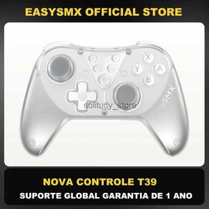 Contrôleurs de jeu joysticks easysmx t39 Bluetooth Gaming Board Contrôleur sans fil compatible avec Switches PCS ordinateur portable iOS Steam avec Hall Joystick Q240407