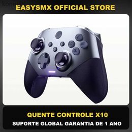 Controladores de juegos Joysticks EasySMX X10 Gamepad inalámbrico Joystick Controlador Bluetooth Compatible con PC/Switch/Móvil/TV Carcasa magnética Efecto Hall L24312