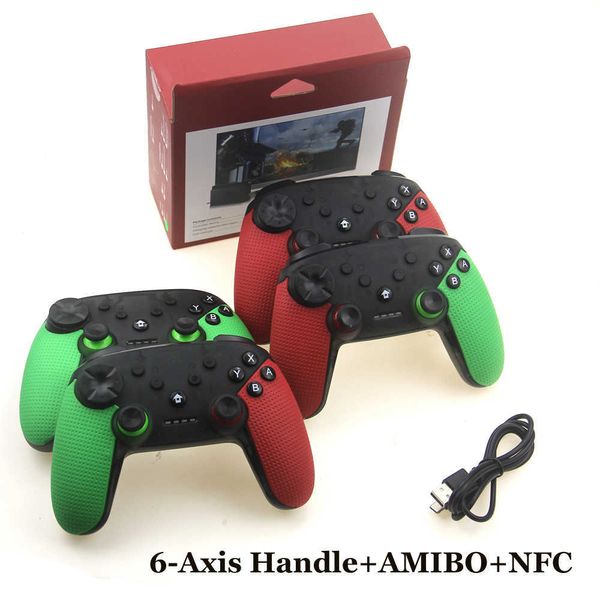 Contrôleurs de jeu Joysticks pour N-Switch Pro NS-Switch Pro NS Pro Gamepad Manette de jeu Bluetooth sans fil Manette de jeu avec poignée 6 axes AMIBO HKD230831