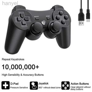 Contrôleurs de jeu joysticks pour le contrôleur sans fil PlayStation 3 Bluetooth GamePad avec chargeur USB pour la console Mando Joystick et le jeu PC D240424