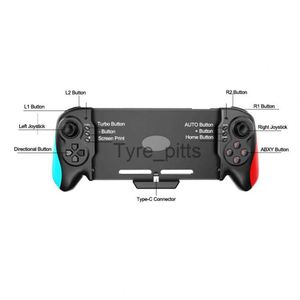 Controladores de juego Joysticks Game Joystick Sin demora Diseño ergonómico Control de juego Incorporado 6-Axis Gyro Game Joystick Game Handle para Switch x0727