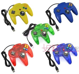 Contrôleurs de jeu Manettes Manette de jeu contrôleur filaire Joypad pour Gamecube Joystick accessoires de jeu pour Nintend N64 pour PC MAC Computer Controller 231023