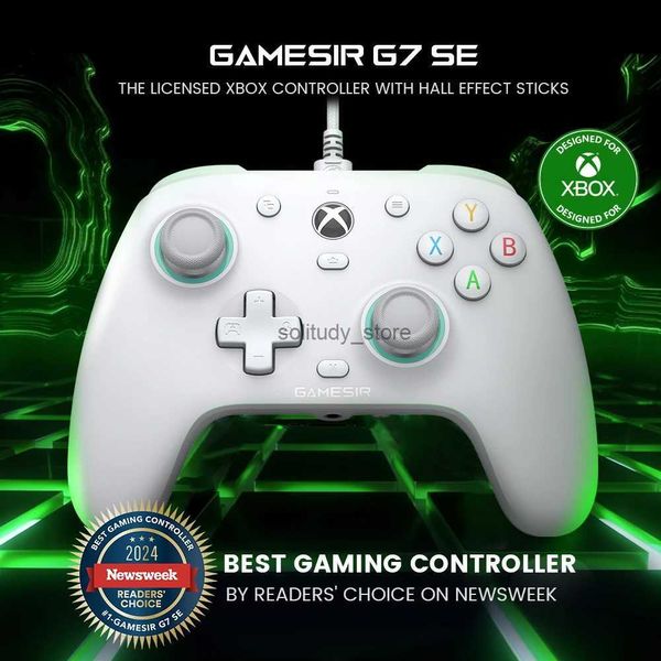 Contrôleurs de jeu joysticks Gamesir G7 SE Xbox Contrôleur Wired Game Board adapté à la série S un avec Hall Effect Joystick et Trigger Q240407