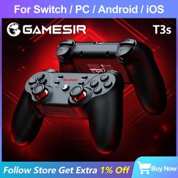 Contrôleurs de jeu Joysticks GameSir T3s Bluetooth 5.0 Contrôleur de jeu de manette de jeu sans fil pour smartphone Android et PC HKD230831