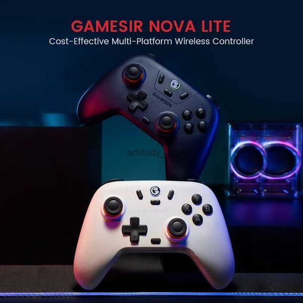 Contrôleurs de jeux joysticks Gamesir T4 Nova Lite GamePad Wireless Bluetooth Game Controller avec effet Hall adapté à Switch iPhone Android Mobile PC Q240407