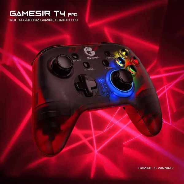 Controladores de juegos Joysticks Gamesir T4 Pro Bluetooth Controlador de juego 2.4G Aplicación de tablero de juego inalámbrico para cambiar Arcade MFI Gaming Android Phone Q240407