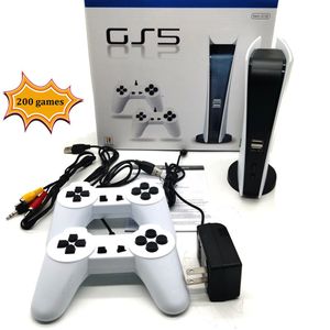 Controladores de juegos Joysticks Gamestation 5 Consola AV-OUT Home TV Consola de juegos Game Station 5 200 Juegos Doble manija Enchufe UE / EE. UU. / Reino Unido 231025