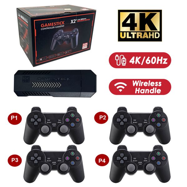 Contrôleurs de jeu joysticks GD10 Plus Console 4K 3D x2 Stick HD Sortie TV 2 4G Vidéo portable à double poignée pour PS1 N64 230816