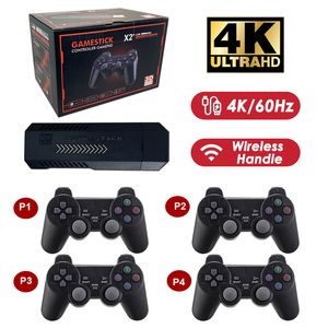 Game Controllers Joysticks GD10 Plus Game Console 4K 3D X2 Plus Game Stick HD Output TV Game Stick 2.4G Dual Handle Portable video Game Console For PS1 N64 230714
