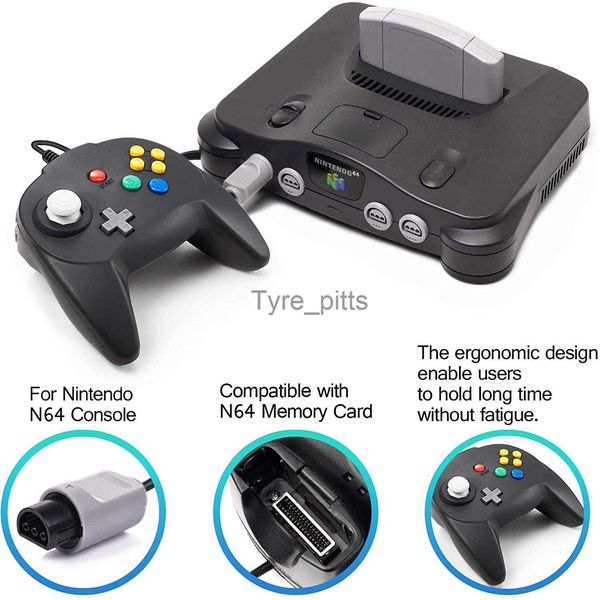 Manettes de jeu Joysticks Hot Sale Version 2 Pack pour N64 Controller Mini Game Pad Joystick pour N 64 Console - Plug Play (Design du Japon) x0727