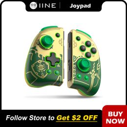 Controller di gioco Joystick IINE Golden Green Neptune Joypad Pulsante ALPS Stick Meccanica Compatibile Nintendo Swtich OLED 230731