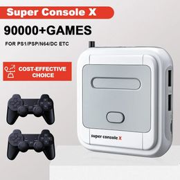 Controladores de juegos Joysticks KINHANK Game Box Super Console X Consola de videojuegos retro Compatible con 90000 juegos 50 emuladores para PS1/PSP/MAME/DC con controladores 231025