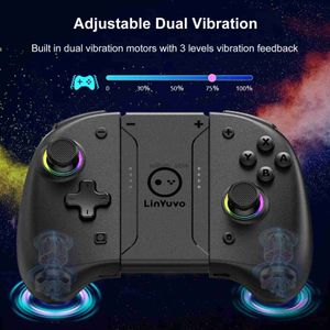 Contrôleurs de jeu joysticks Linyuvo KS37 METEOR Light Wireless Joy Pad pour interrupteurs / commutateurs OLED Gyroscope à 6 axes programmables et vibration Q240407