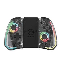 Contrôleurs de jeu joysticks linyuvo ks40 de style transparent pad joie sans fil 8 couleurs LED adaptée à Switch / ns Oled Turbo Function Contrôleur Joystick Lite Q240407