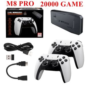 Gamecontrollers Joysticks M8 PRO Videogameconsole 2.4G Dubbele draadloze controller Game Stick 4K 20000 games 64 GB Retro Games Jongen Kerstcadeau 231024