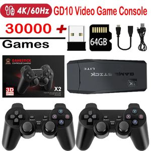 Game Controllers Joysticks M8 video game console 64GBuiltin 30000 games 24GB dual handle wireless controller 4K HD suitable for GBA TV sticks 231120