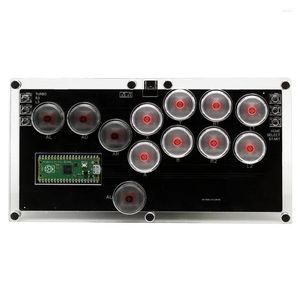 CONTRÔLEURS DE GAME Joysticks Mini Hitbox Sallybox avec GamerFinger Caps LED Fighting Fighting Stick Controller Wasd Mixbox Mechanical S Dhiau